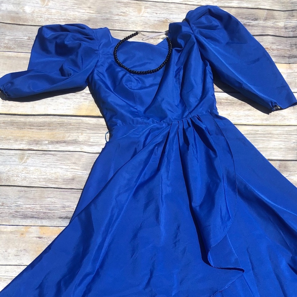 Stunning Blue Vintage Dress - Picture 2 of 5